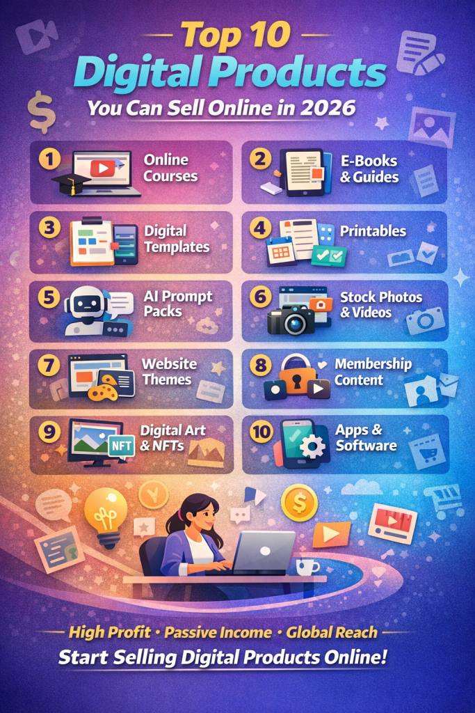 Top 10 Digital Products You Can Sell Online in 2026
