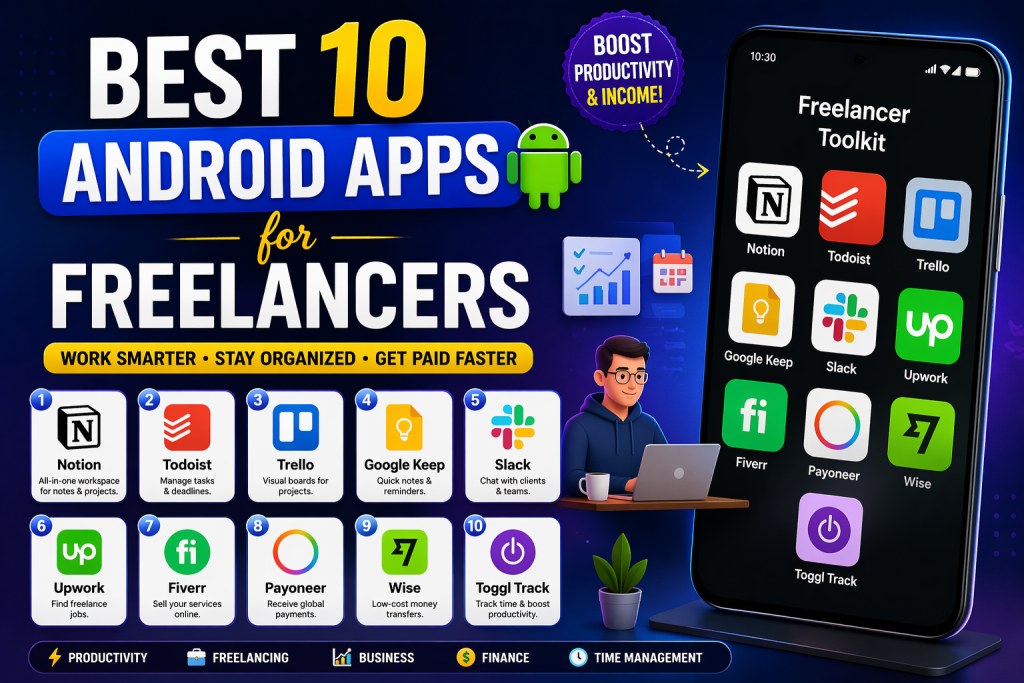 Best 10 Android Apps for Freelancers