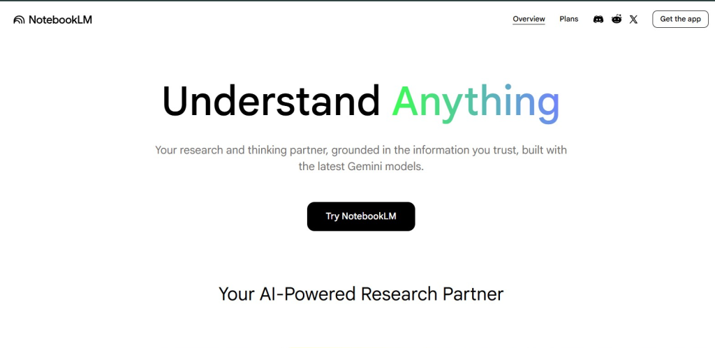 3. NotebookLM (AI Research Tool)