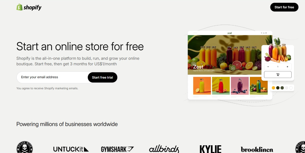 1. Shopify Magic (AI Store Builder)