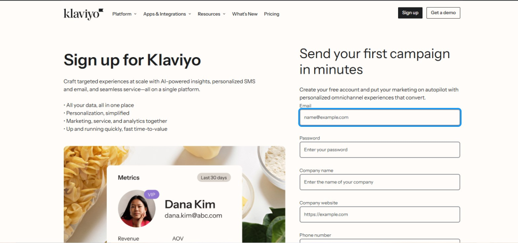 3. Klaviyo AI Marketing Tool