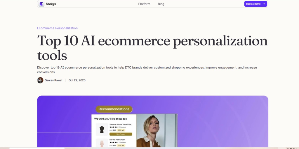 7. Nudge AI Personalization Tool