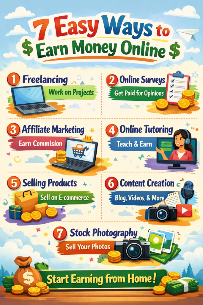 7 Easy Ways to Earn Money Online