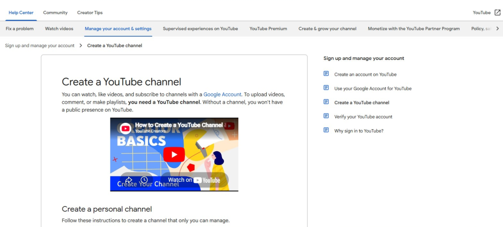 5. YouTube Channel