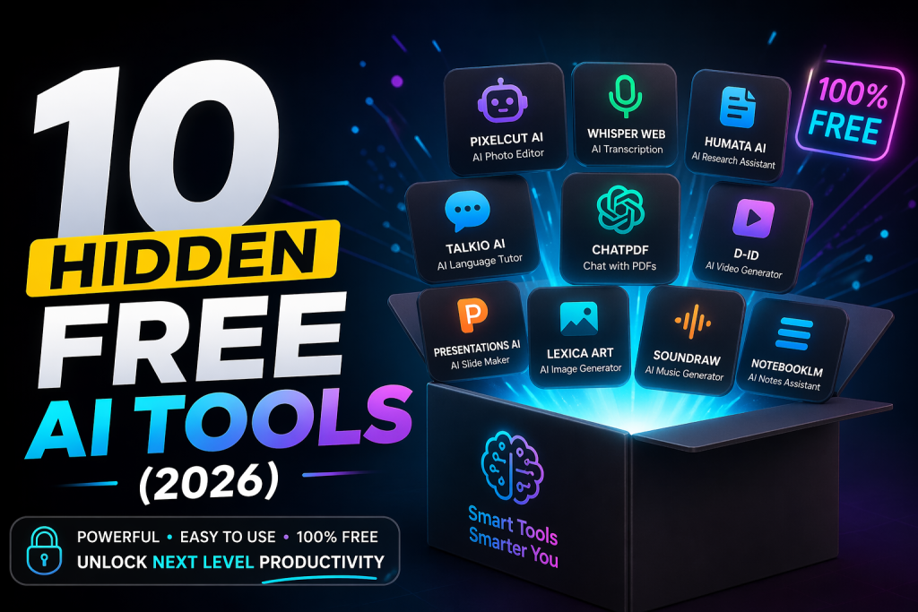 10 Hidden Free AI Tools (2026)