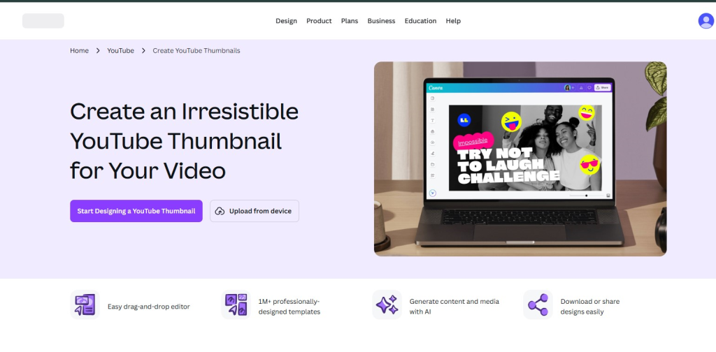 6. Canva – Thumbnail Design Tool