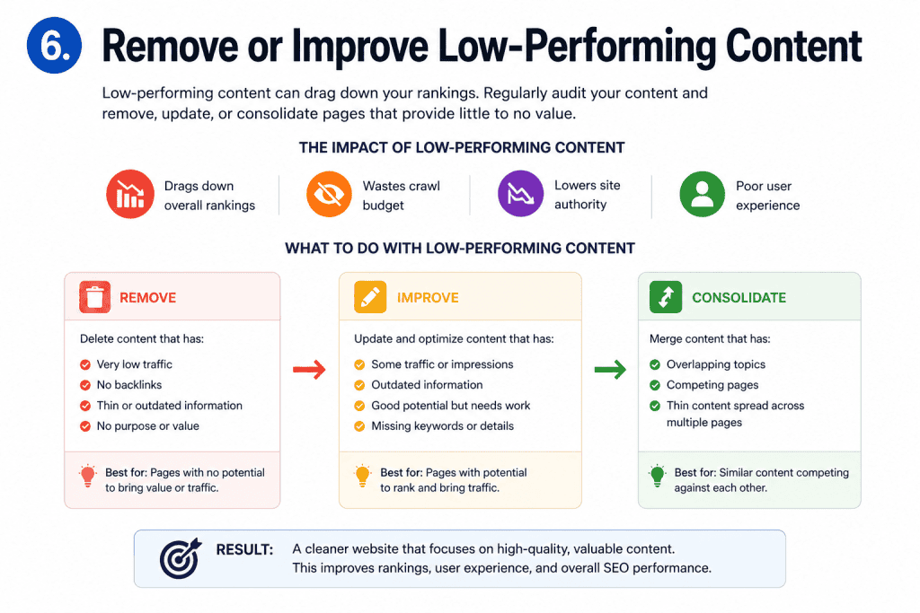 6. Remove or Improve Low-Performing Content
