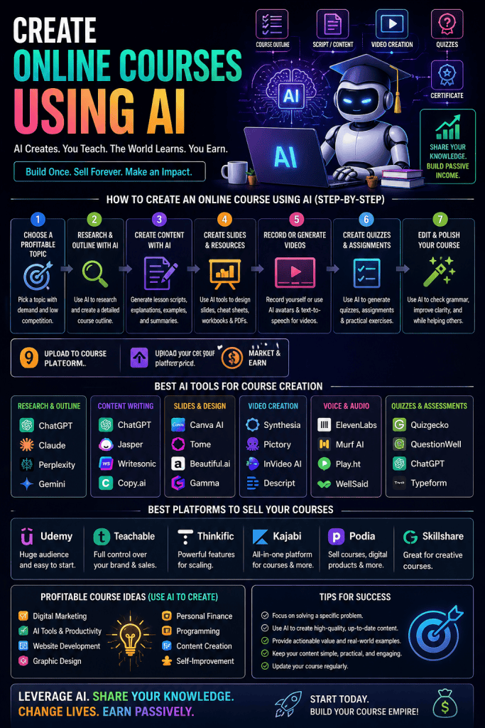 8. Create Online Courses Using AI